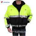 Wholesale Winter Hi Vis Workwear Hoodie Excellent Quality ANSI Class 3 High Visibility Reflective Work Safety Vest Jacket